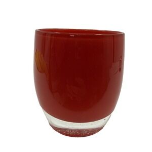 Glassybaby Red Handblown Second Tealight Candle USA Made